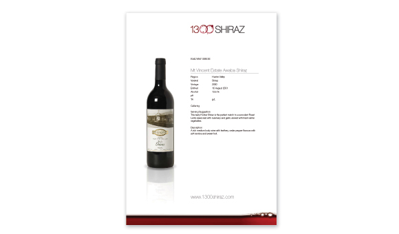 1300 Shiraz Tasting Notes