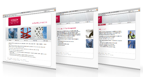 Horizon Capital Management - web site design and development